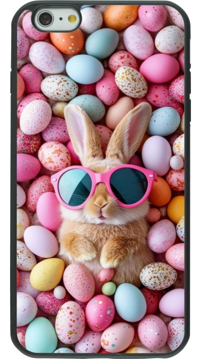 Coque iPhone 6 Plus / 6s Plus - Silicone rigide noir Easter 2026 Rabbit fun