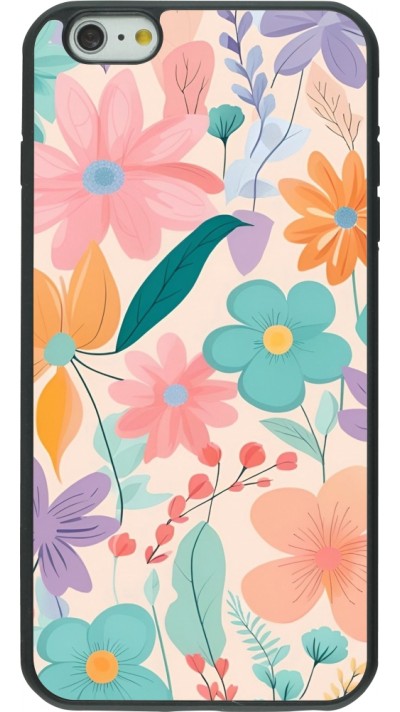 iPhone 6 Plus / 6s Plus Case Hülle - Silikon schwarz Easter 2024 spring flowers