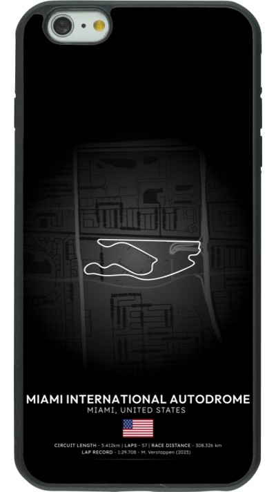 iPhone 6 Plus / 6s Plus Case Hülle - Silikon schwarz F1 Track 2025 Miami