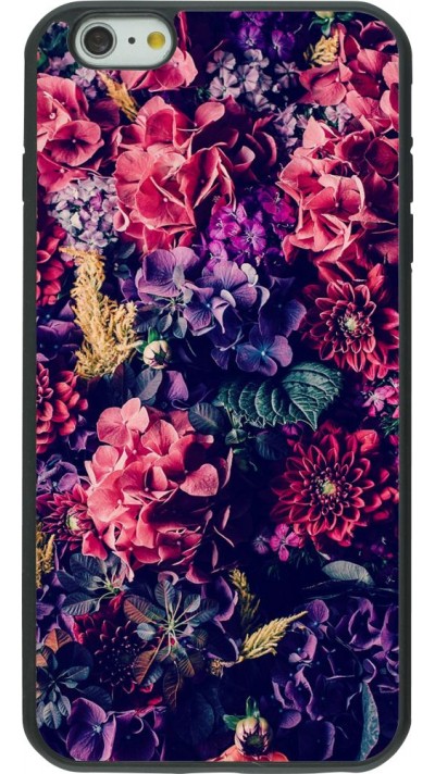 Coque iPhone 6 Plus / 6s Plus - Silicone rigide noir Flowers Dark