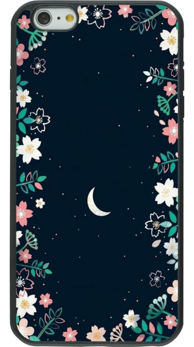 Coque iPhone 6 Plus / 6s Plus - Silicone rigide noir Flowers space