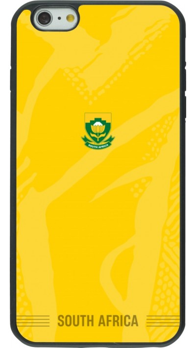 Coque iPhone 6 Plus / 6s Plus - Silicone rigide noir Maillot de football Afrique du Sud 2026 personnalisable