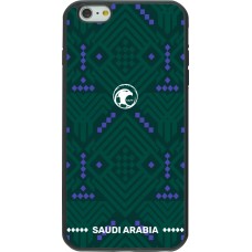 Coque iPhone 6 Plus / 6s Plus - Silicone rigide noir Maillot de football Arabie saoudite 2026 personnalisable