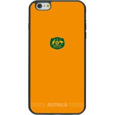 Coque iPhone 6 Plus / 6s Plus - Silicone rigide noir Maillot de football Australie 2026 personnalisable