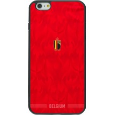 Coque iPhone 6 Plus / 6s Plus - Silicone rigide noir Maillot de football Belgique 2026 personnalisable