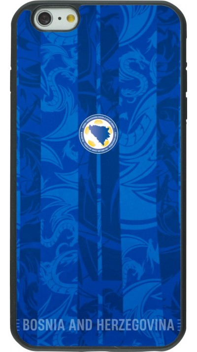 Coque iPhone 6 Plus / 6s Plus - Silicone rigide noir Maillot de football Bosnie-Herzégovine 2026 personnalisable