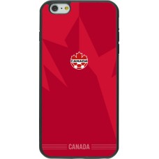 Coque iPhone 6 Plus / 6s Plus - Silicone rigide noir Maillot de football Canada 2026 personnalisable