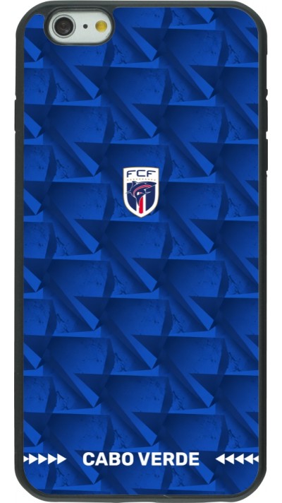 Coque iPhone 6 Plus / 6s Plus - Silicone rigide noir Maillot de football Cap-Vert 2026 personnalisable