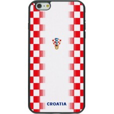 Coque iPhone 6 Plus / 6s Plus - Silicone rigide noir Maillot de football Croatie 2026 personnalisable