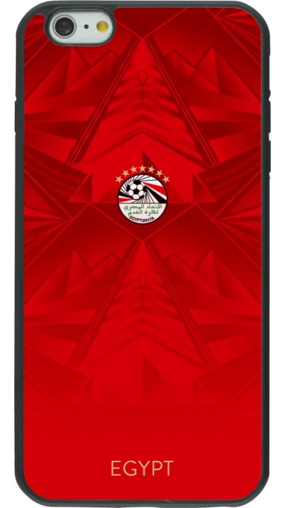 Coque iPhone 6 Plus / 6s Plus - Silicone rigide noir Maillot de football E?gypte 2026 personnalisable
