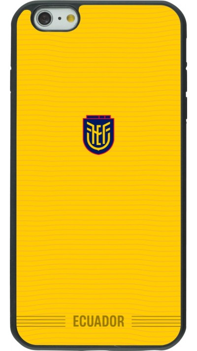 Coque iPhone 6 Plus / 6s Plus - Silicone rigide noir Maillot de football E?quateur 2026 personnalisable