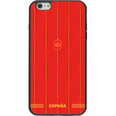 Coque iPhone 6 Plus / 6s Plus - Silicone rigide noir Maillot de football Espagne 2026 personnalisable