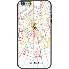 Coque iPhone 6 Plus / 6s Plus - Silicone rigide noir Maillot de football Ghana 2026 personnalisable