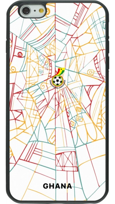Coque iPhone 6 Plus / 6s Plus - Silicone rigide noir Maillot de football Ghana 2026 personnalisable