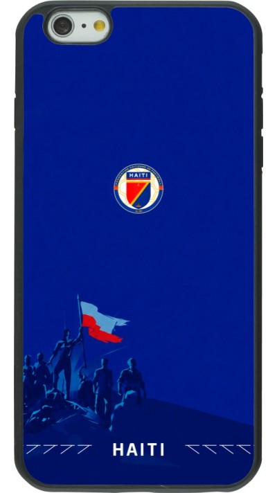 Coque iPhone 6 Plus / 6s Plus - Silicone rigide noir Maillot de football Haiti 2026 personnalisable
