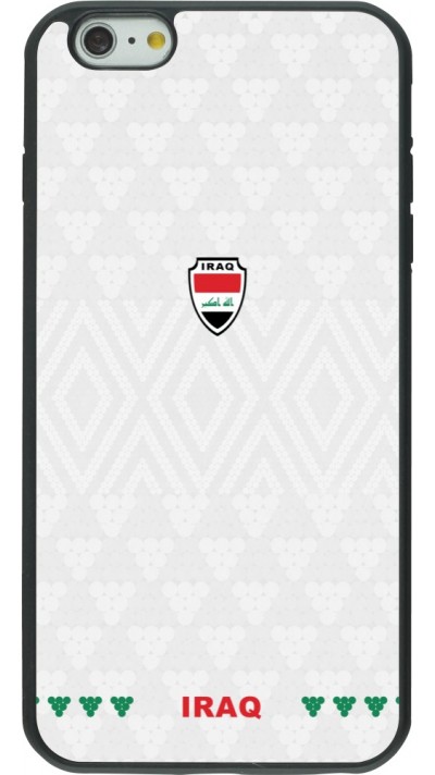 Coque iPhone 6 Plus / 6s Plus - Silicone rigide noir Maillot de football Irak 2026 personnalisable