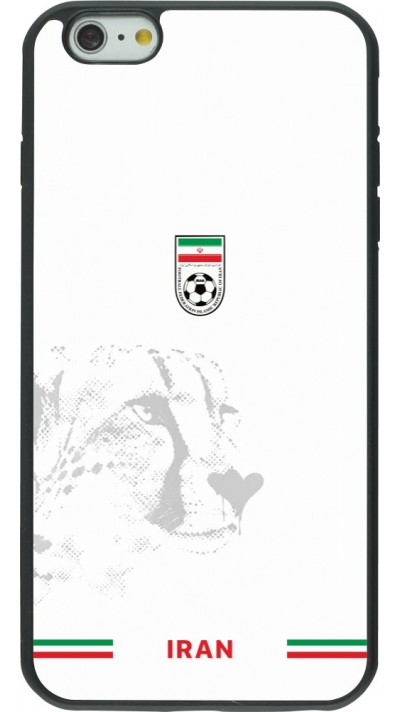 Coque iPhone 6 Plus / 6s Plus - Silicone rigide noir Maillot de football Iran 2026 personnalisable