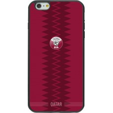 Coque iPhone 6 Plus / 6s Plus - Silicone rigide noir Maillot de football Qatar 2026 personnalisable