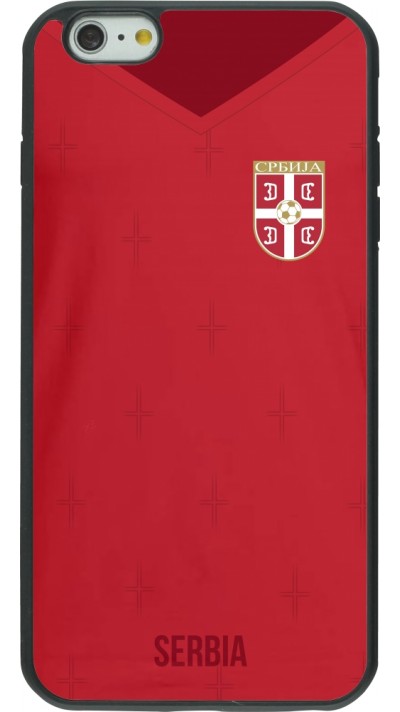 iPhone 6 Plus / 6s Plus Case Hülle - Silikon schwarz Serbien 2022 personalisierbares Fussballtrikot