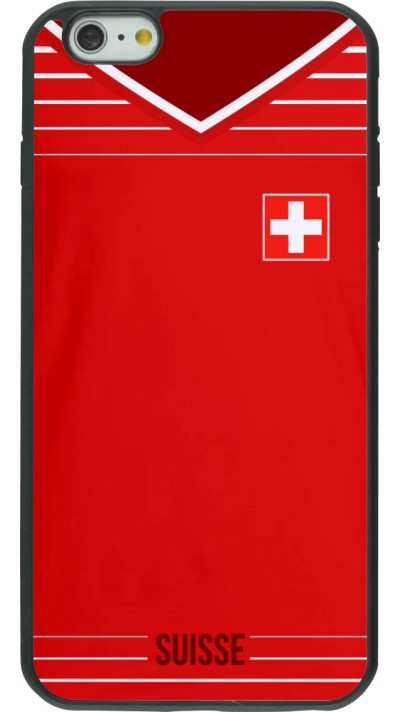 Coque iPhone 6 Plus / 6s Plus - Silicone rigide noir Football shirt Switzerland 2022