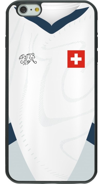 iPhone 6 Plus / 6s Plus Case Hülle - Silikon schwarz Schweiz Away personalisierbares Fussballtrikot