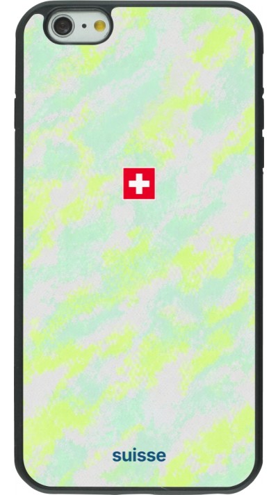 Coque iPhone 6 Plus / 6s Plus - Silicone rigide noir Maillot de football Suisse Away 2026 personnalisable