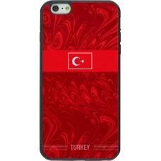 Coque iPhone 6 Plus / 6s Plus - Silicone rigide noir Maillot de football Turquie 2026 personnalisable