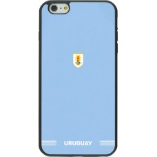 Coque iPhone 6 Plus / 6s Plus - Silicone rigide noir Maillot de football Uruguay 2026 personnalisable