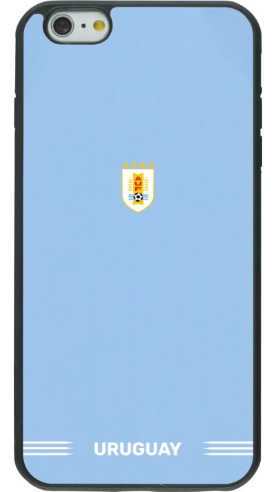 Coque iPhone 6 Plus / 6s Plus - Silicone rigide noir Maillot de football Uruguay 2026 personnalisable