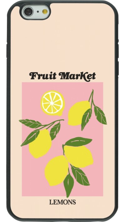 Coque iPhone 6 Plus / 6s Plus - Silicone rigide noir Fruit market lemons 2026