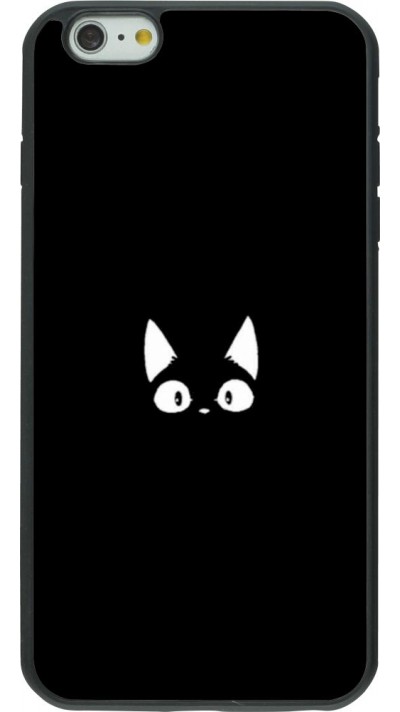 Coque iPhone 6 Plus / 6s Plus - Silicone rigide noir Funny cat on black