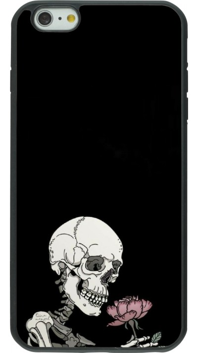 Coque iPhone 6 Plus / 6s Plus - Silicone rigide noir Halloween 2023 rose and skeleton