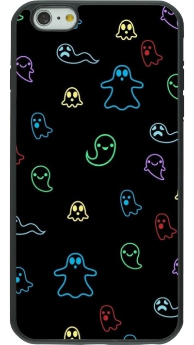 Coque iPhone 6 Plus / 6s Plus - Silicone rigide noir Halloween 2024 colorful ghosts