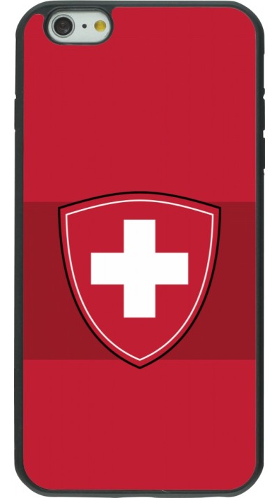Coque iPhone 6 Plus / 6s Plus - Silicone rigide noir Hockey World Championship Ecusson Suisse