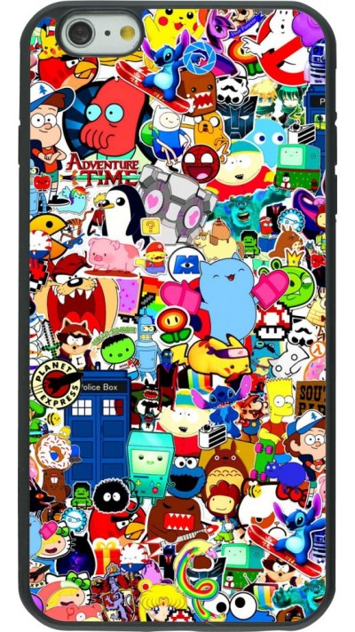 Coque iPhone 6 Plus / 6s Plus - Silicone rigide noir Mixed cartoons