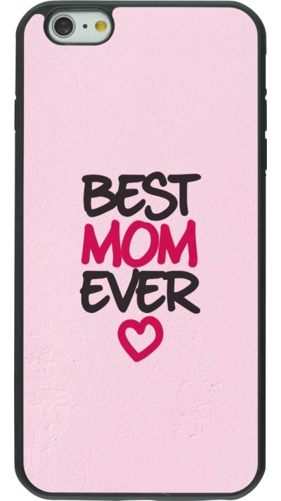 Coque iPhone 6 Plus / 6s Plus - Silicone rigide noir Mom 2023 best Mom ever pink