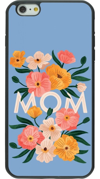 Coque iPhone 6 Plus / 6s Plus - Silicone rigide noir Mom 2026 Flowers