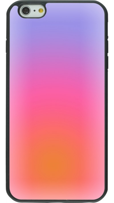 Coque iPhone 6 Plus / 6s Plus - Silicone rigide noir Orange Pink Blue Gradient