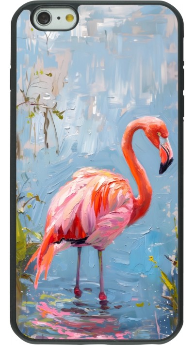Coque iPhone 6 Plus / 6s Plus - Silicone rigide noir Paint Flamingo
