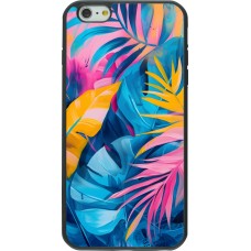 Coque iPhone 6 Plus / 6s Plus - Silicone rigide noir Palms Blue
