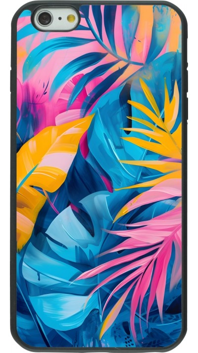Coque iPhone 6 Plus / 6s Plus - Silicone rigide noir Palms Blue