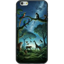 iPhone 6 Plus / 6s Plus Case Hülle - Silikon schwarz Paradies der exotischen Tiere