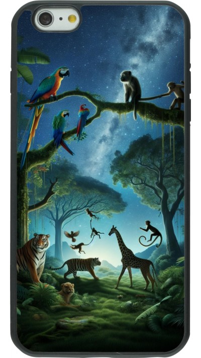 Coque iPhone 6 Plus / 6s Plus - Silicone rigide noir Paradis des animaux exotiques