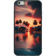 Coque iPhone 6 Plus / 6s Plus - Silicone rigide noir Paradis Maldives