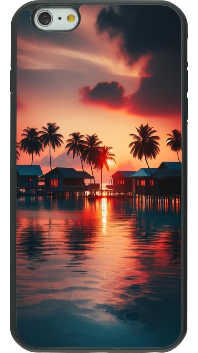 Coque iPhone 6 Plus / 6s Plus - Silicone rigide noir Paradis Maldives