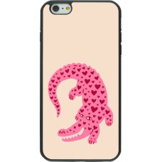 Coque iPhone 6 Plus / 6s Plus - Silicone rigide noir Pink crocodile 2026