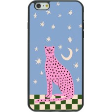 Coque iPhone 6 Plus / 6s Plus - Silicone rigide noir Pink leopard with stars 2026