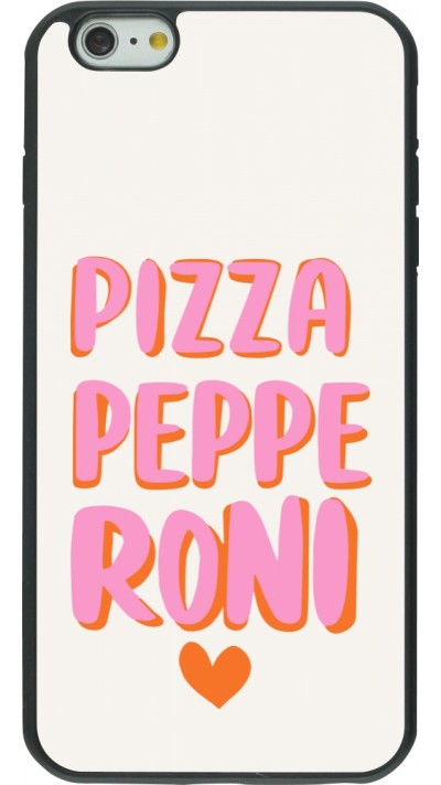 Coque iPhone 6 Plus / 6s Plus - Silicone rigide noir Pizza pepperoni 2026