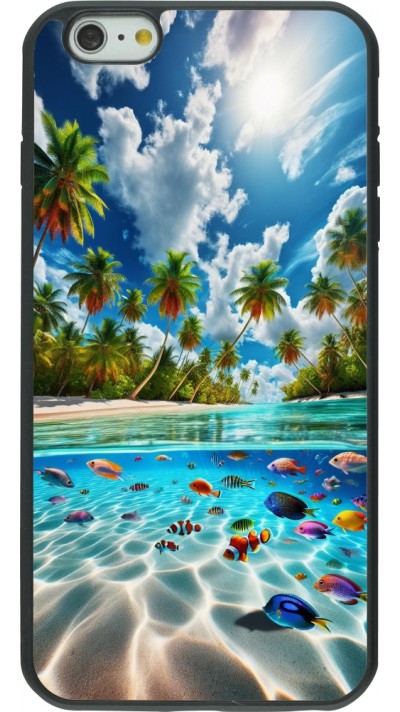 Coque iPhone 6 Plus / 6s Plus - Silicone rigide noir Plage Paradis