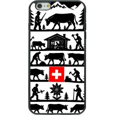 Coque iPhone 6 Plus / 6s Plus - Silicone rigide noir Poya Suisse 1